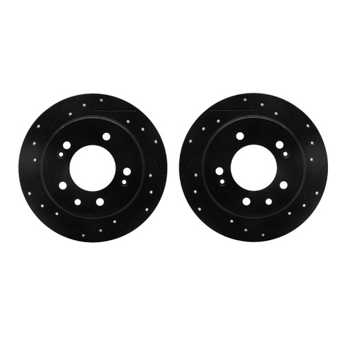 DFC Brake Rotors - Drilled & Slotted - Black 8002-03044