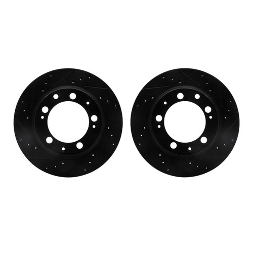 DFC Brake Rotors - Drilled & Slotted - Black 8002-02039