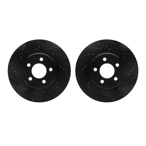 DFC Brake Rotors - Drilled & Slotted - Black 8002-39003