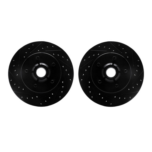 DFC Brake Rotors - Drilled & Slotted - Black 8002-42010