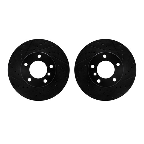 DFC Brake Rotors - Drilled & Slotted - Black 8002-31025