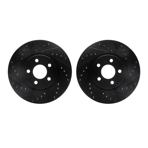 DFC Brake Rotors - Drilled & Slotted - Black 8002-39016