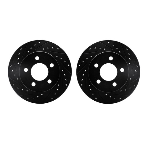 DFC Brake Rotors - Drilled & Slotted - Black 8002-42011