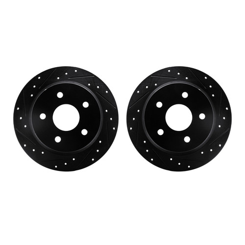 DFC Brake Rotors - Drilled & Slotted - Black 8002-42034