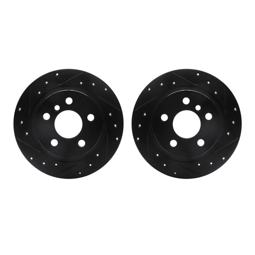 DFC Brake Rotors - Drilled & Slotted - Black 8002-32013