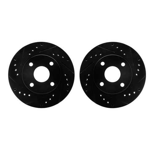 DFC Brake Rotors - Drilled & Slotted - Black 8002-54062