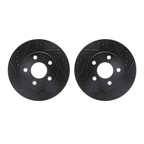 DFC Brake Rotors - Drilled & Slotted - Black 8002-47008