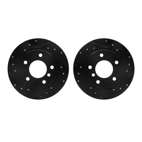 DFC Brake Rotors - Drilled & Slotted - Black 8002-31075