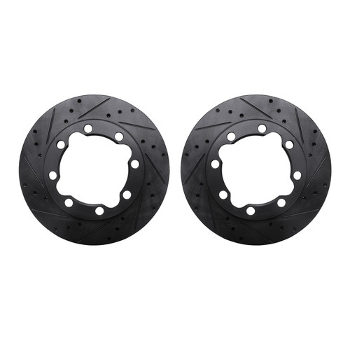 DFC Brake Rotors - Drilled & Slotted - Black 8002-40000