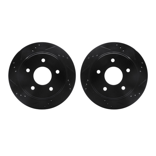 DFC Brake Rotors - Drilled & Slotted - Black 8002-48060