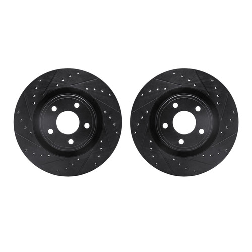 DFC Brake Rotors - Drilled & Slotted - Black 8002-47028