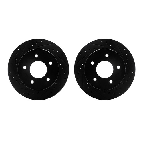 DFC Brake Rotors - Drilled & Slotted - Black 8002-48010