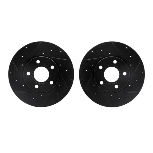 DFC Brake Rotors - Drilled & Slotted - Black 8002-54018