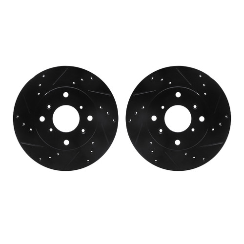 DFC Brake Rotors - Drilled & Slotted - Black 8002-59002
