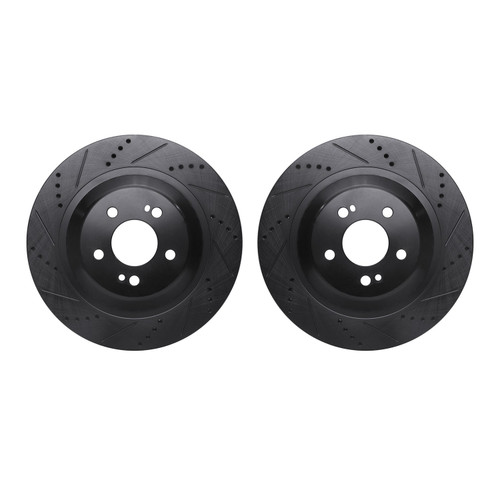 DFC Brake Rotors - Drilled & Slotted - Black 8002-63129