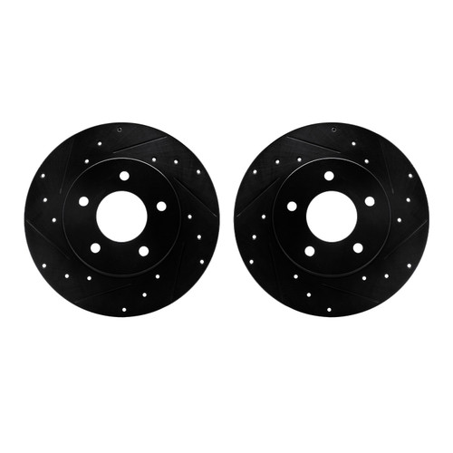 DFC Brake Rotors - Drilled & Slotted - Black 8002-52014