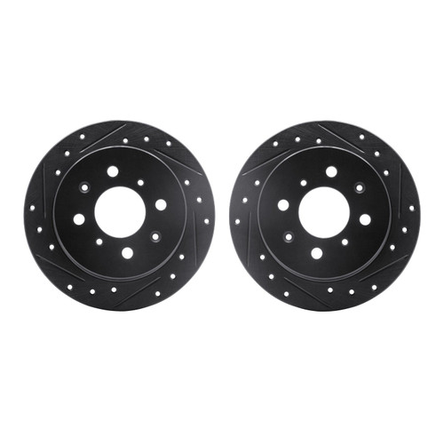 DFC Brake Rotors - Drilled & Slotted - Black 8002-59047