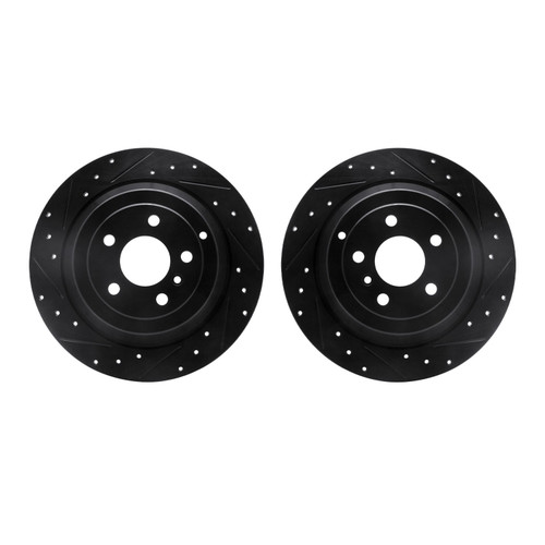 DFC Brake Rotors - Drilled & Slotted - Black 8002-63133