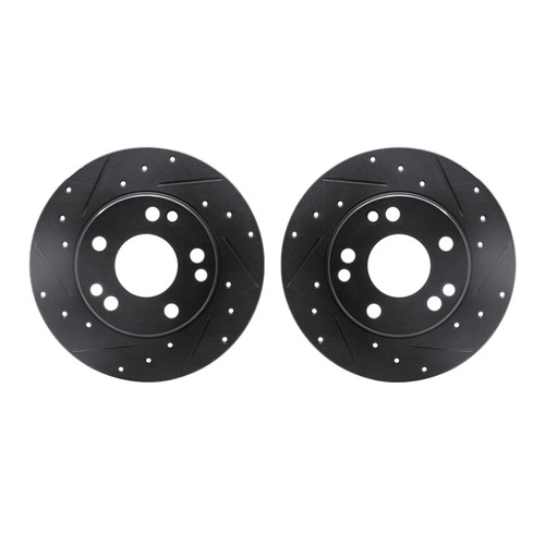 DFC Brake Rotors - Drilled & Slotted - Black 8002-63004