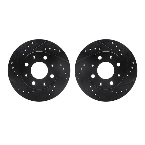 DFC Brake Rotors - Drilled & Slotted - Black 8002-59031