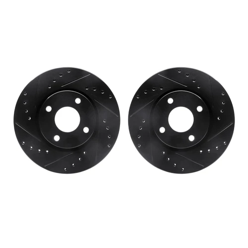 DFC Brake Rotors - Drilled & Slotted - Black 8002-56001