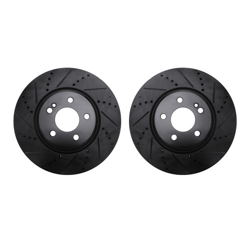 DFC Brake Rotors - Drilled & Slotted - Black 8002-63103