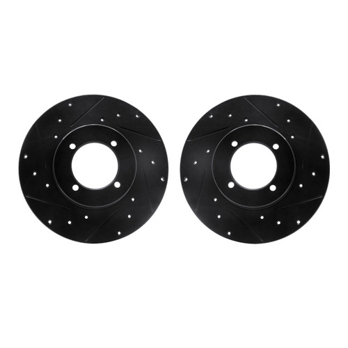 DFC Brake Rotors - Drilled & Slotted - Black 8002-67027