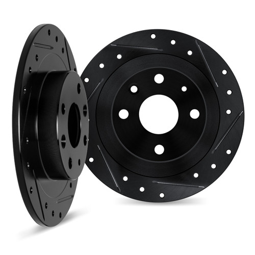 DFC Brake Rotors - Drilled & Slotted - Black 8002-67027