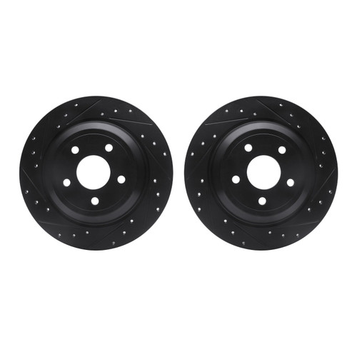 DFC Brake Rotors - Drilled & Slotted - Black 8002-54230