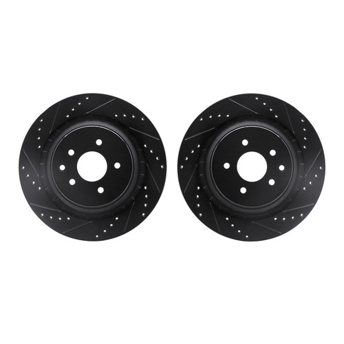 DFC Brake Rotors - Drilled & Slotted - Black 8002-68013