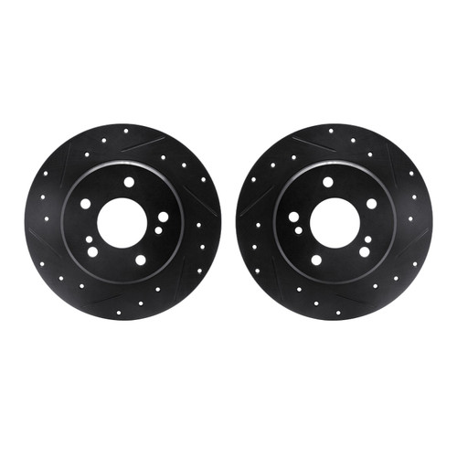 DFC Brake Rotors - Drilled & Slotted - Black 8002-63080
