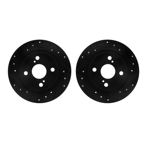DFC Brake Rotors - Drilled & Slotted - Black 8002-76103