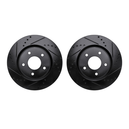 DFC Brake Rotors - Drilled & Slotted - Black 8002-67067
