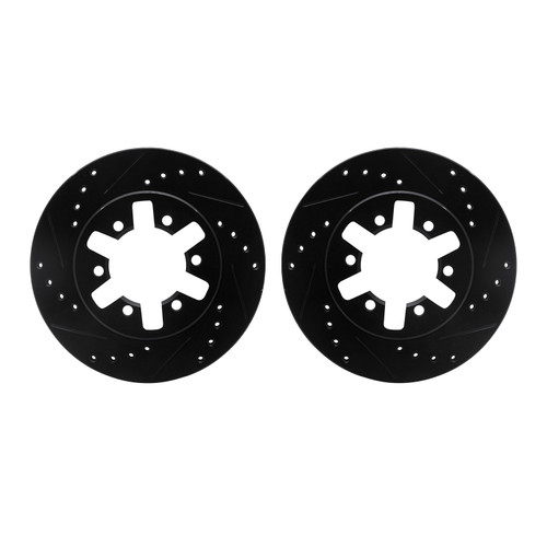 DFC Brake Rotors - Drilled & Slotted - Black 8002-67039