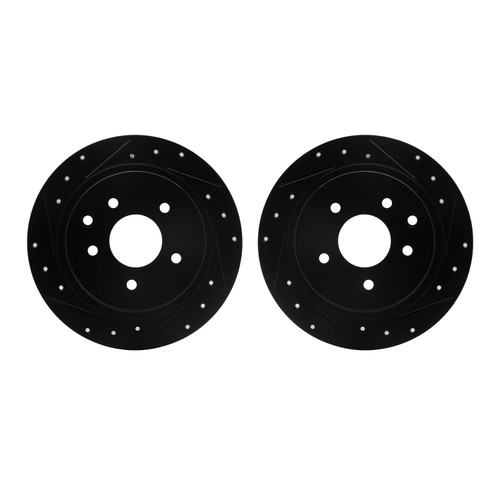 DFC Brake Rotors - Drilled & Slotted - Black 8002-67093