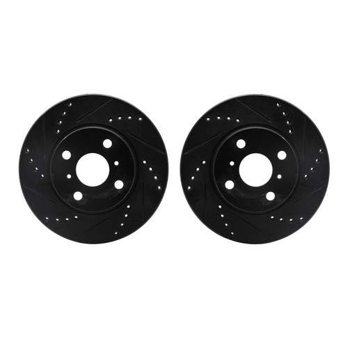 DFC Brake Rotors - Drilled & Slotted - Black 8002-76023