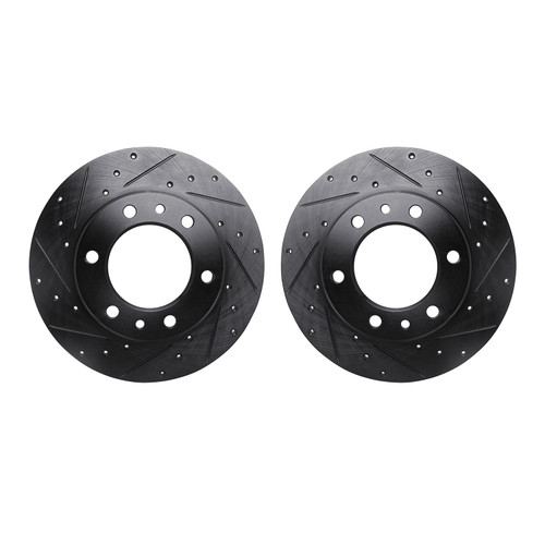 DFC Brake Rotors - Drilled & Slotted - Black 8002-76024