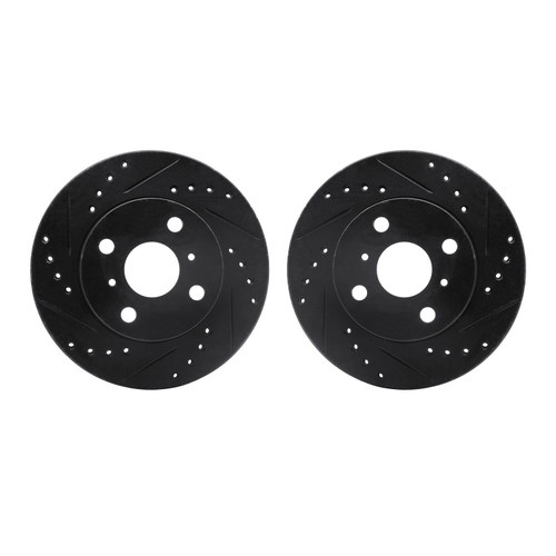DFC Brake Rotors - Drilled & Slotted - Black 8002-76001