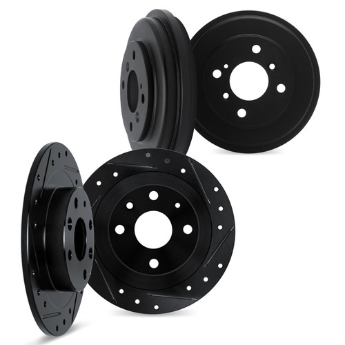 DFC Brake Rotors and Drums - Drilled & Slotted - Black 8004-54234