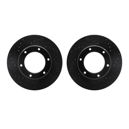 DFC Brake Rotors - Drilled & Slotted - Black 8002-76067