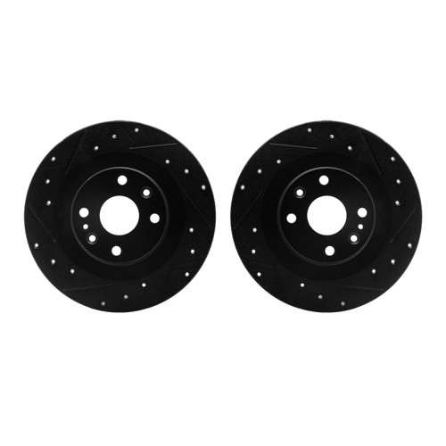 DFC Brake Rotors - Drilled & Slotted - Black 8002-80075