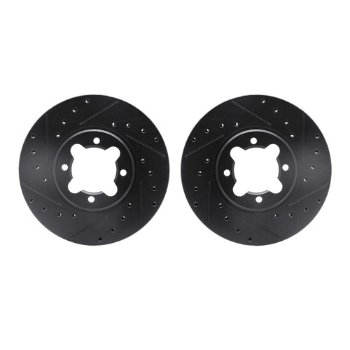 DFC Brake Rotors - Drilled & Slotted - Black 8002-76037