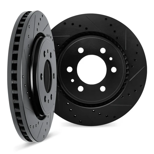 DFC Brake Rotors - Drilled & Slotted - Black 8002-76015