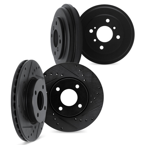 DFC Brake Rotors and Drums - Drilled & Slotted - Black 8004-50000