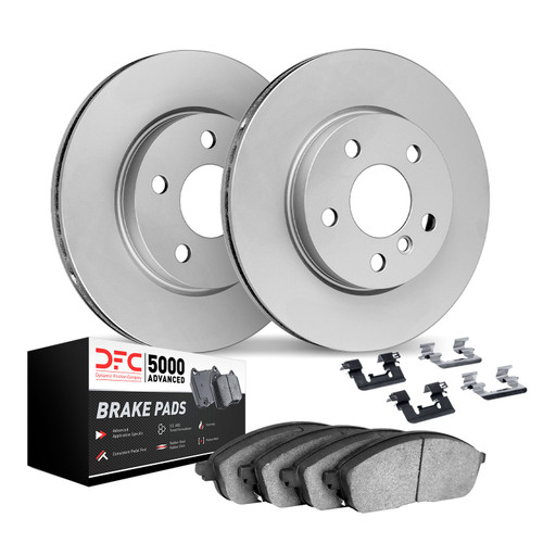 DFC GEOMET Rotors with 5000 Advanced Brake Pads includes Hardware 9512-73115