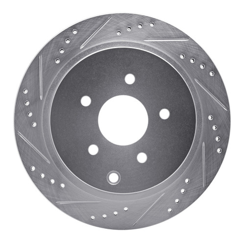 DFC Rotors-Drilled and Slotted-Silver with 5000 Advanced Brake Pads for 2003-2022 INFINITI/Nissan (FX35, FX37, FX45, JX35) 7502-67102