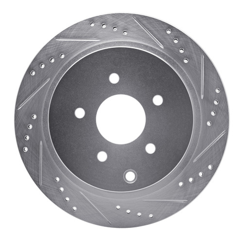 DFC Rotors-Drilled and Slotted-Silver with 5000 Advanced Brake Pads for 2003-2022 INFINITI/Nissan (FX35, FX37, FX45, JX35) 7502-67102