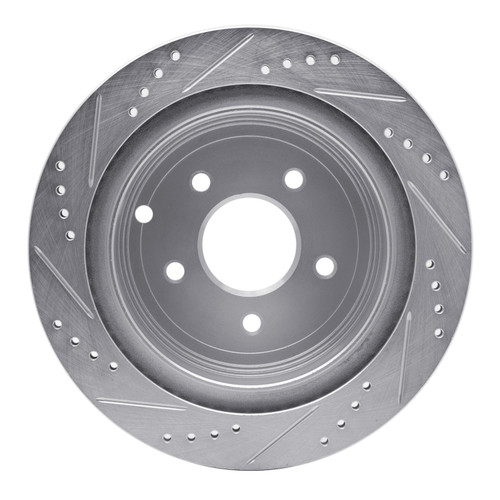 DFC Rotors-Drilled and Slotted-Silver with 5000 Advanced Brake Pads for 2003-2022 INFINITI/Nissan (FX35, FX37, FX45, JX35) 7502-67102
