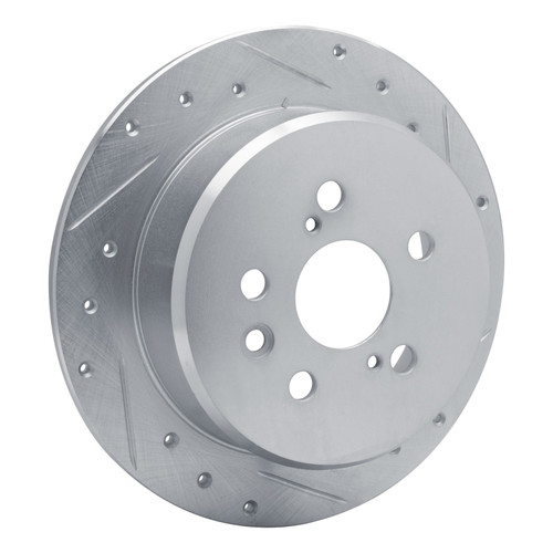 DFC Rotors-Drilled and Slotted-Silver with 5000 Advanced Brake Pads for 1986-1993 Lexus/Toyota (ES250, Camry, Celica) 7502-76017
