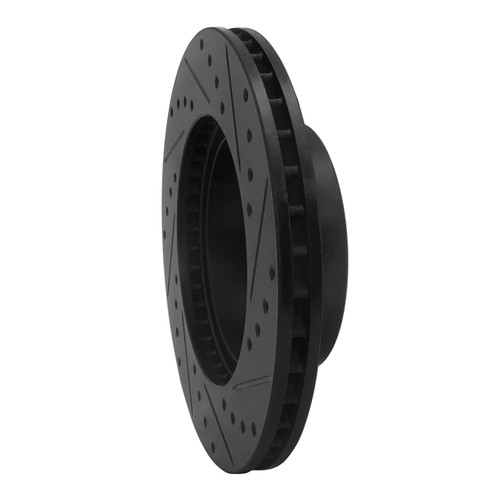 DFC Rotors-Drilled and Slotted-Black with Ultimate Duty Performance Brake Pads for 1991-1998 Toyota (4Runner, T100) 8402-76009